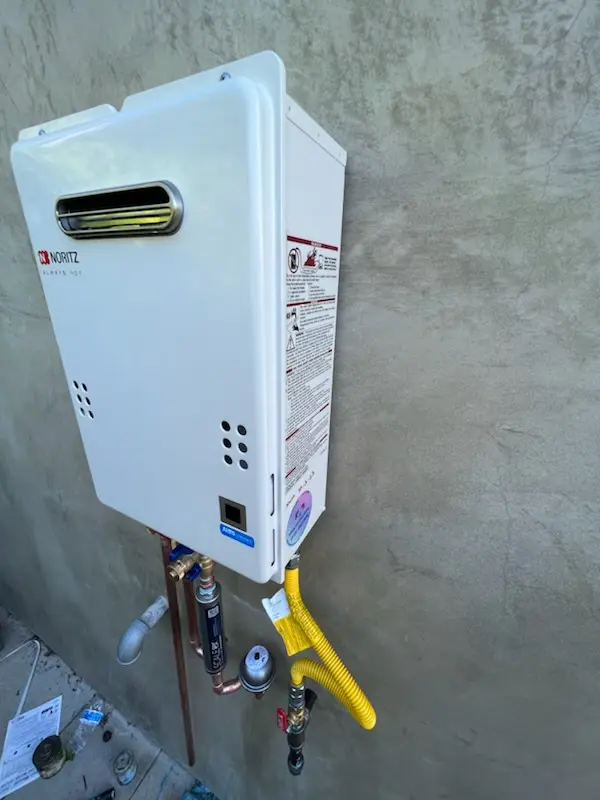 Tankless water heater installation for Herbst homes